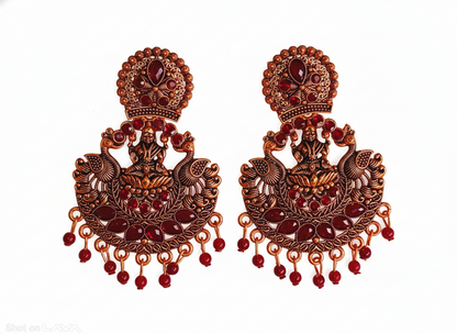invisible Necklace,traditional Jhumkas,stone earring
