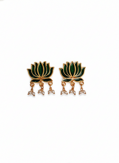 invisible Necklace,traditional Jhumkas,stone earring