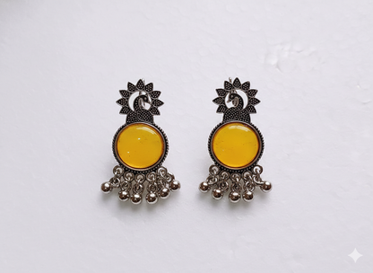 invisible Necklace,traditional Jhumkas,stone earring