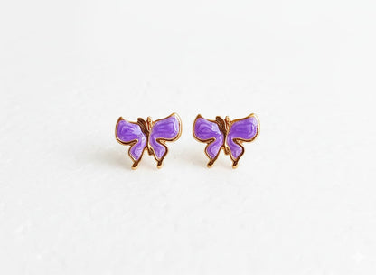 Butterfly-Purple Korean Earring
