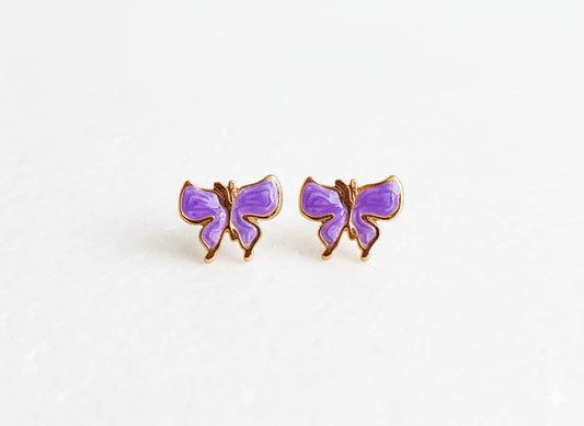 Butterfly-Purple Korean Earring